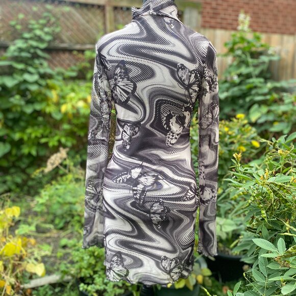 Urban Outfitters UO Alessia Mock Neck Mini Dress Size Medium - Picture 13 of 16